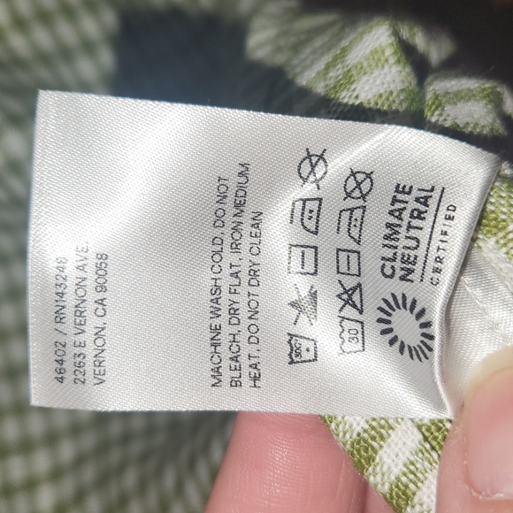 Reformation Isha Linen Dress avocado check/Gingham size 0 - Picture 14 of 15